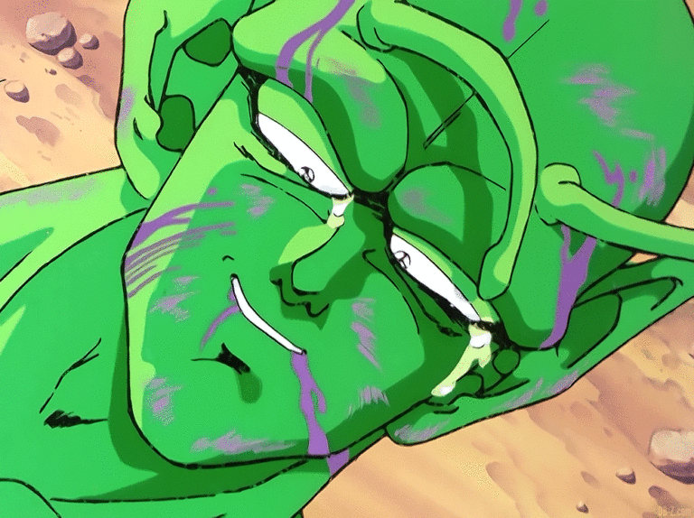 Piccolo meurt, après l'attaque de Nappa Dragon Ball GIF