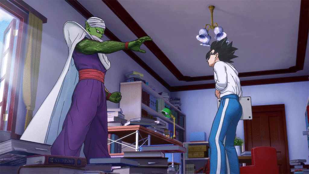 Piccolo change la tenue de Gohan Dragon Ball GIF